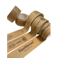Pack 36 Precinto Impreso Papel Kraft HotMelt | Ecológico y Resistente - SPI
