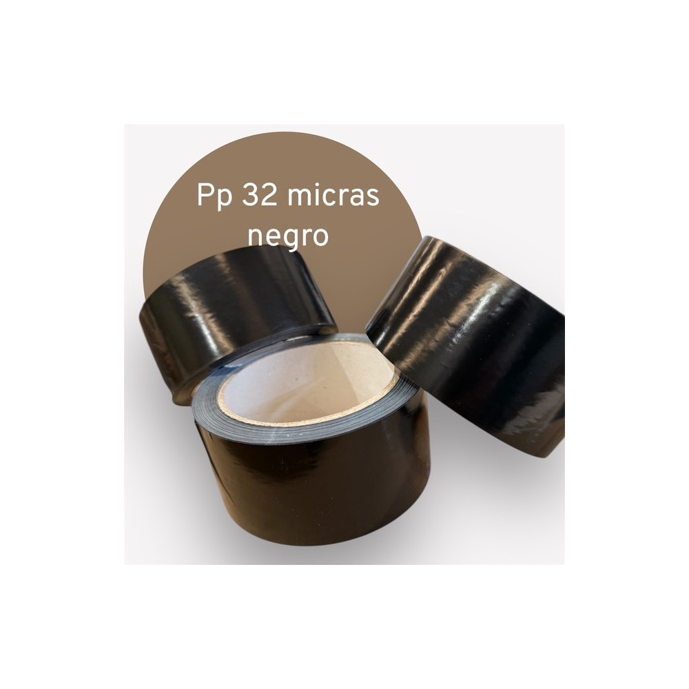 Polipropileno de 32 micras totalmente negro brillante EN STOCK. ENTREGA INMEDIATA