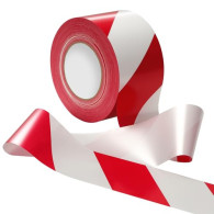 Cinta Balizamiento 10 cm extra gg 300 250 metros largo PROFESIONAL   ROJA Y BLANCA